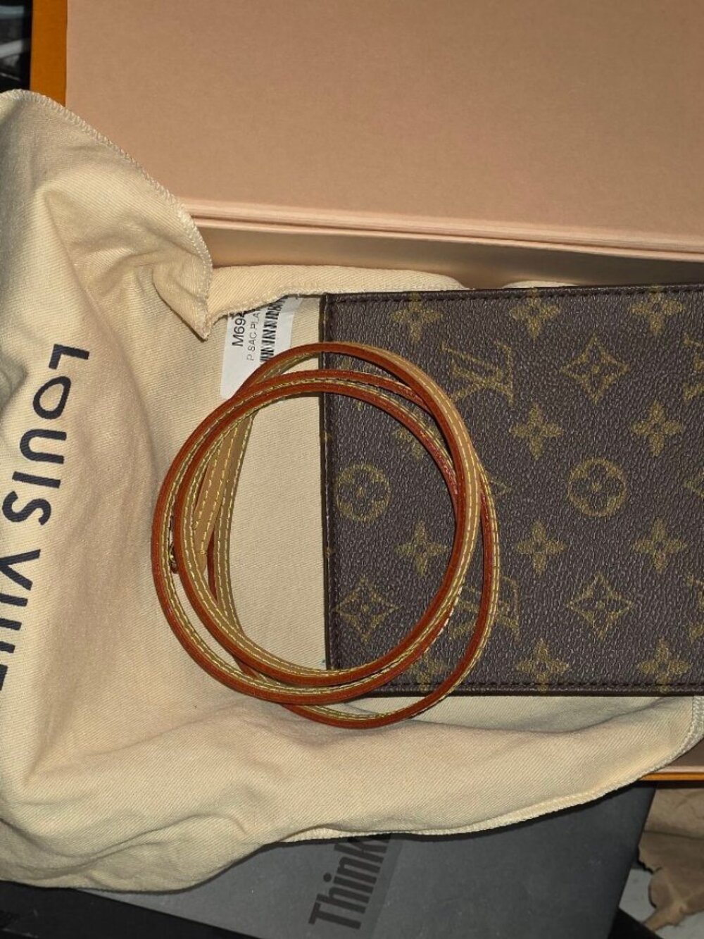 Louis Vuitton Petit Sac Plat Monogram Canvas M69442 — Like New, Full Set
